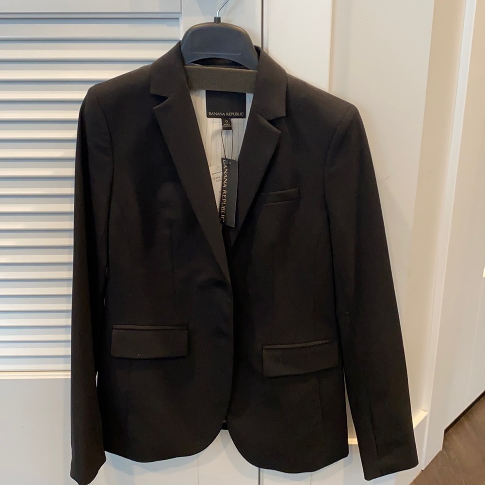 NWT brand no never worn double button blazer banana republic women’s size 0